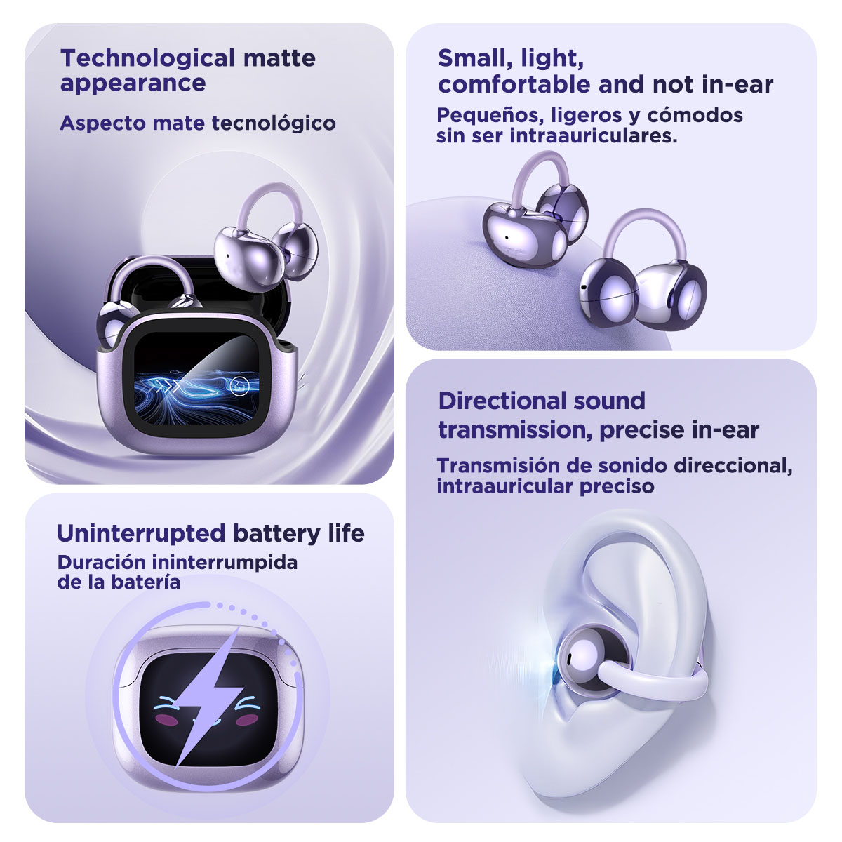 [ใหม่] NE32 Ear Clip หูฟังบลูทูธ หน้าจอ LCD สีเต็มจอ Multi-function การ ...