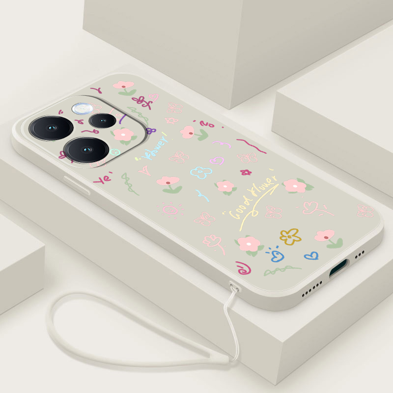 OPPO Reno 15 Pro 5G Reno15 F 5G Beauty Flower Case Liquid Silicon ...