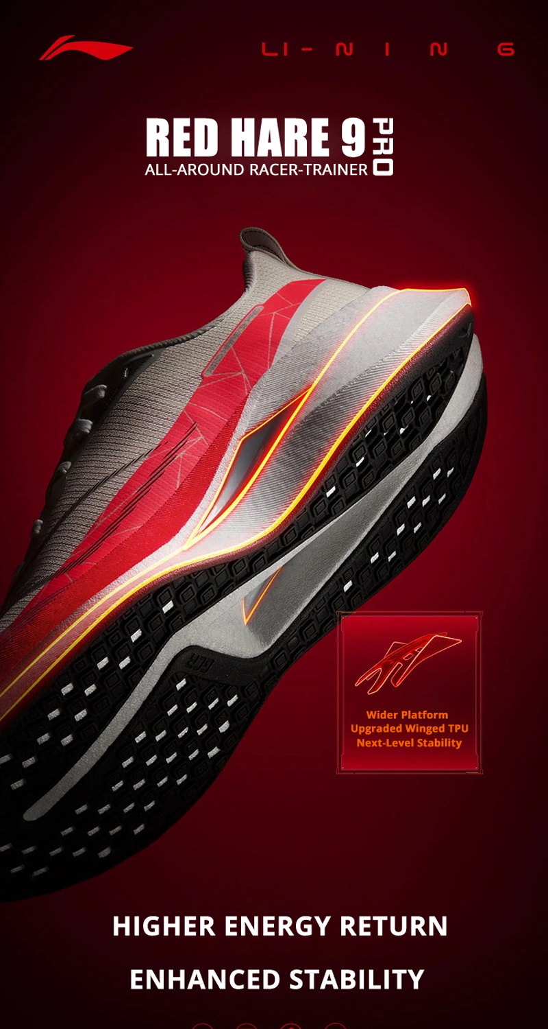 LI-NING RED HARE 9 Pro รองเท้าวิ่งผู้ชาย, BOOM Tech Cushioning ...