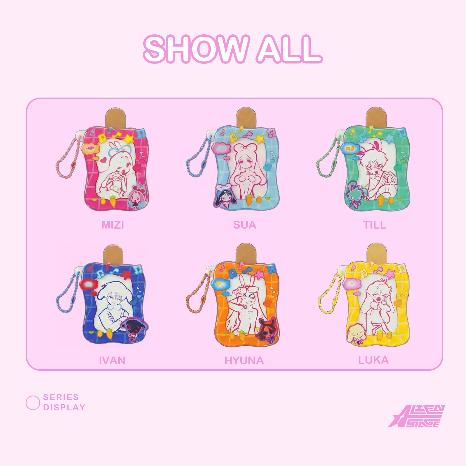 NewAlien Stage Rabbit Series Blind Box Ice Pop อะคริลิคพวงกุญแจ - Ivan ...