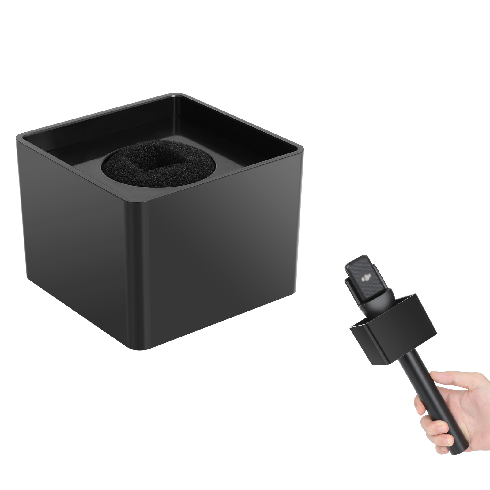 Square Cubic Microphone Flag Station - สําหรับ DJI Mic 1/2, Rode ...
