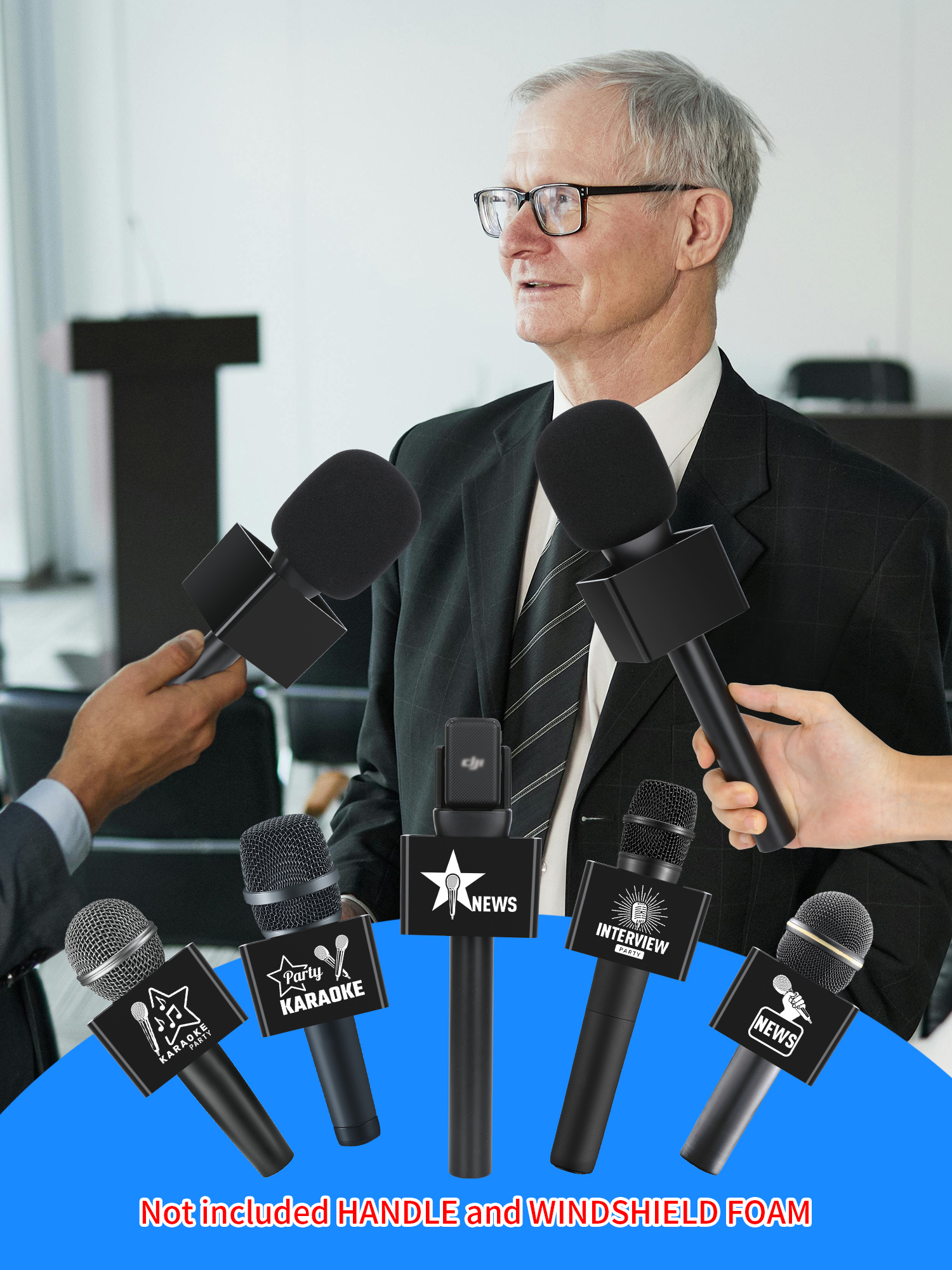 Square Cubic Microphone Flag Station - สําหรับ DJI Mic 1/2, Rode ...
