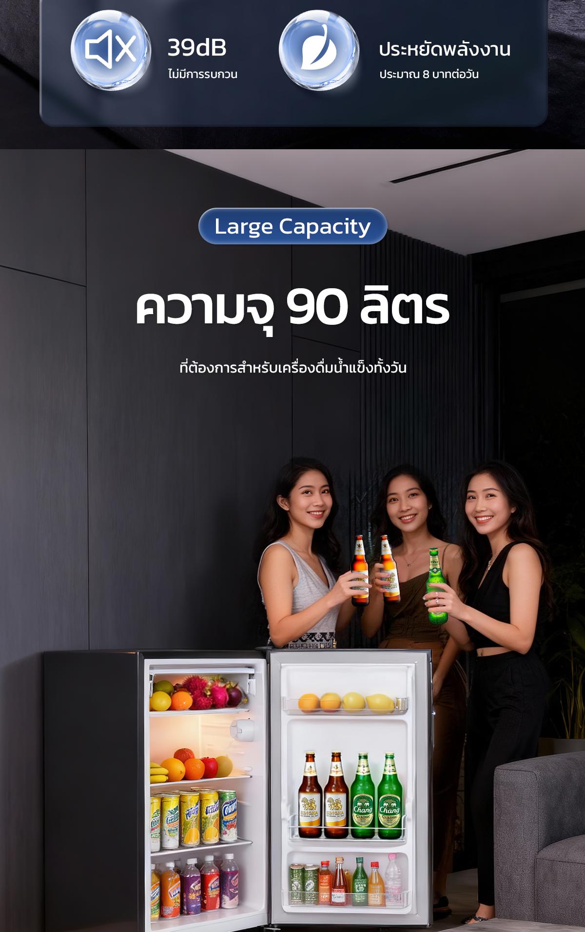 Hisense&zinney รุ่น ER92B ตู้เย็น 1 ประตู 3.4 Q/96 ลิตร | Shopee Thailand