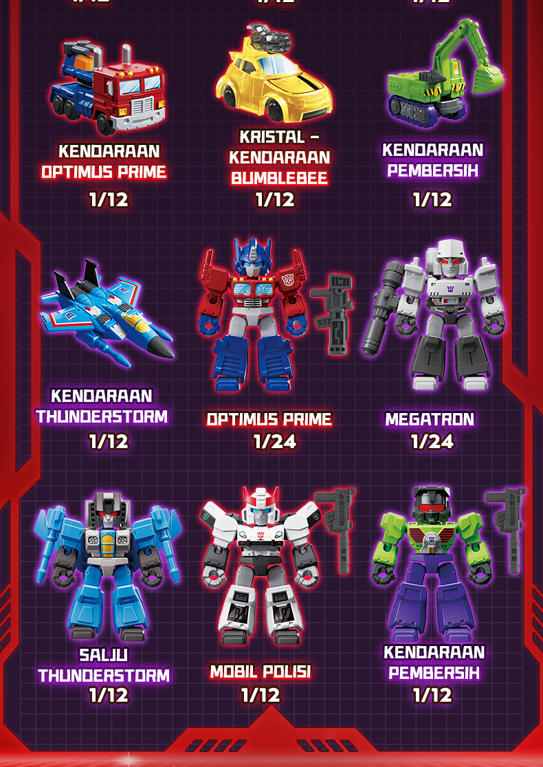 BLOKEGS Transformers DV01 Defender Version PDQ Mini Figures ทั้งกล่อง ...