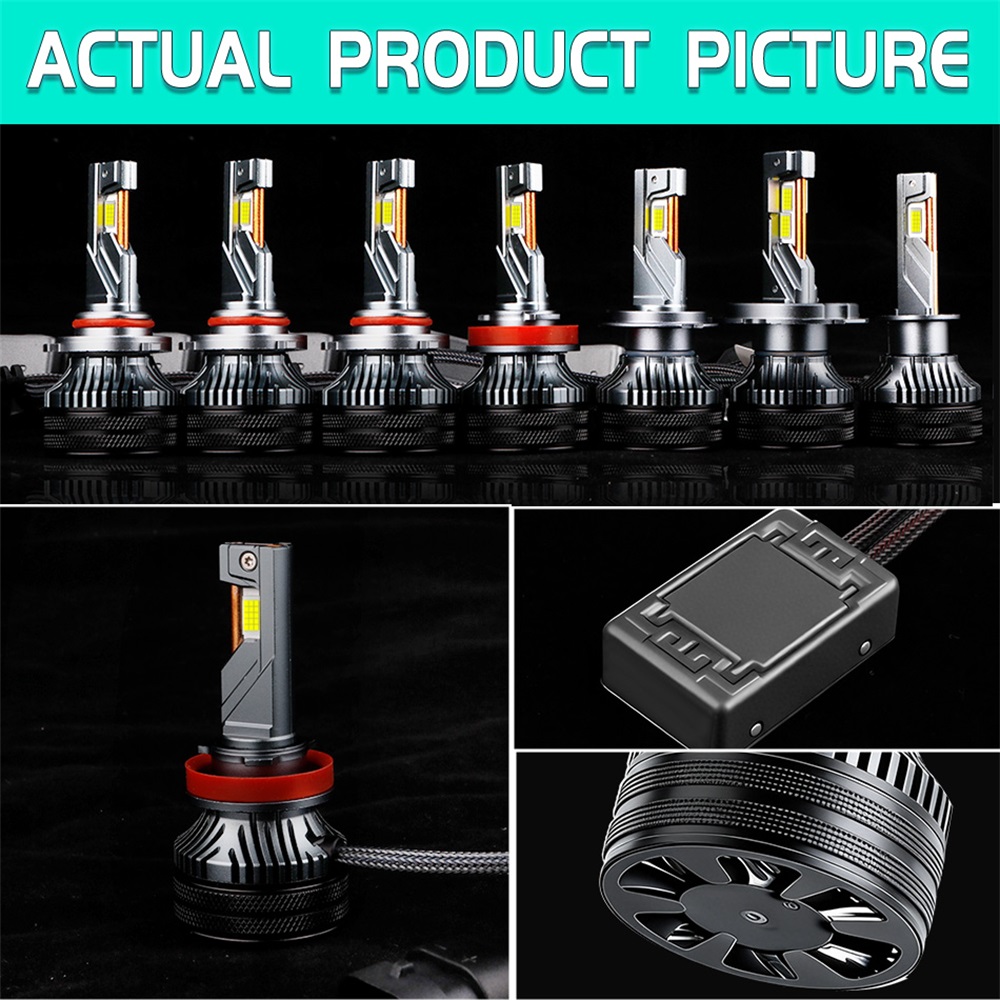 BULLVISION 2026 2PCS ไฟหน้ารถ LED หลอดไฟ H4 H7 H11 HB3 9005 H1 9006 ...