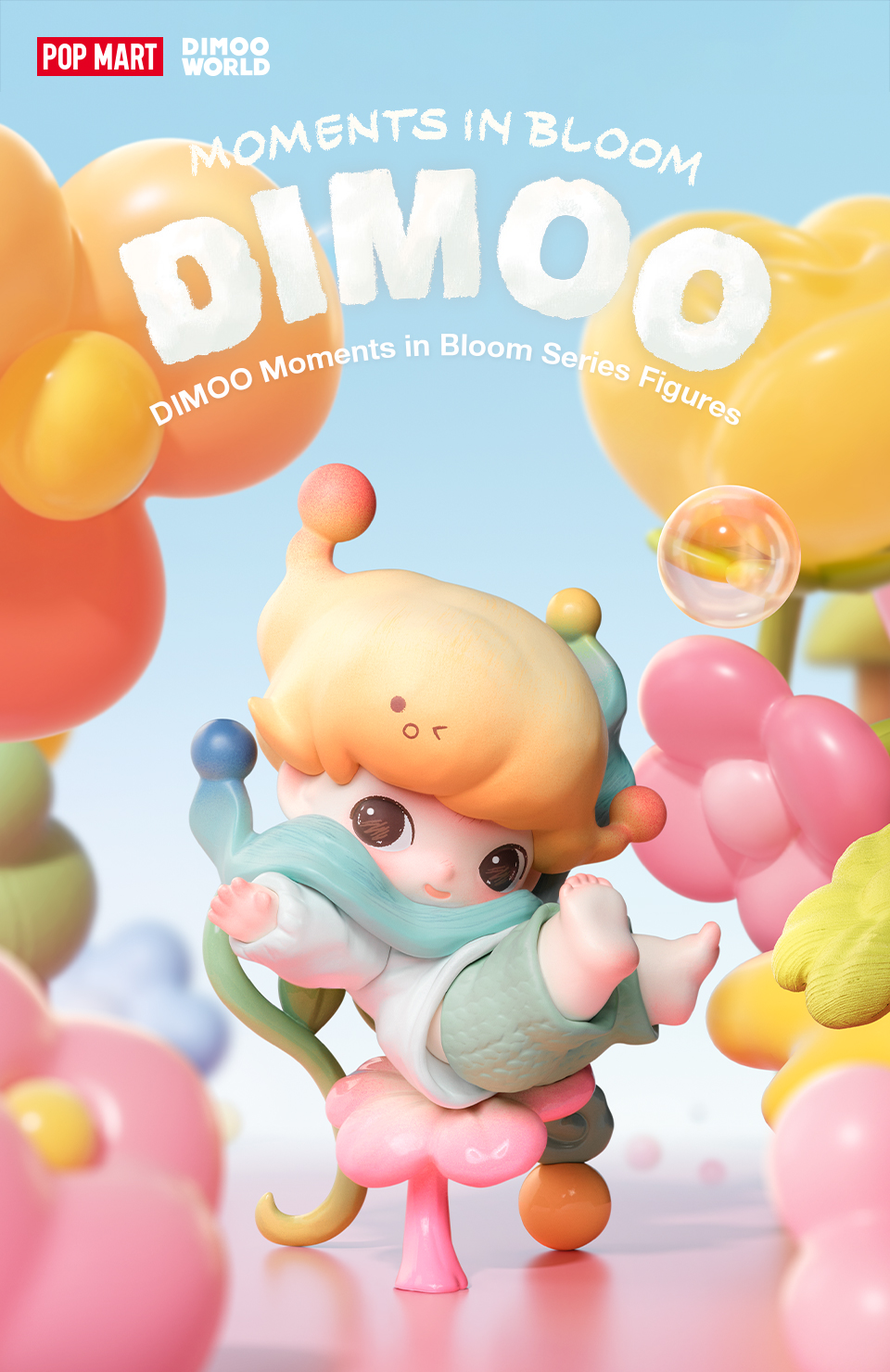 POP MART DIMOO Moments in Bloom Series Figures Blind Box Action Toys ...