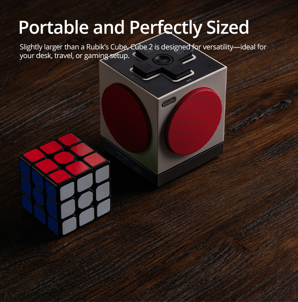 8BitDo Retro Cube 2 ลําโพงบลูทูธไร้สายพร้อมแท่นชาร์จเสียงสเตอริโอที่ ...