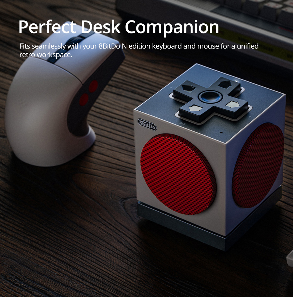 8BitDo Retro Cube 2 ลําโพงบลูทูธไร้สายพร้อมแท่นชาร์จเสียงสเตอริโอที่ ...