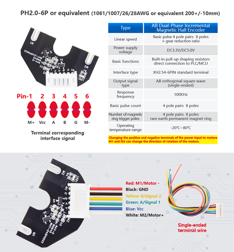 36GP-555 Magnetic Encoder 17PPR AB Dual-Phase Incremental Type, ใช้งาน ...