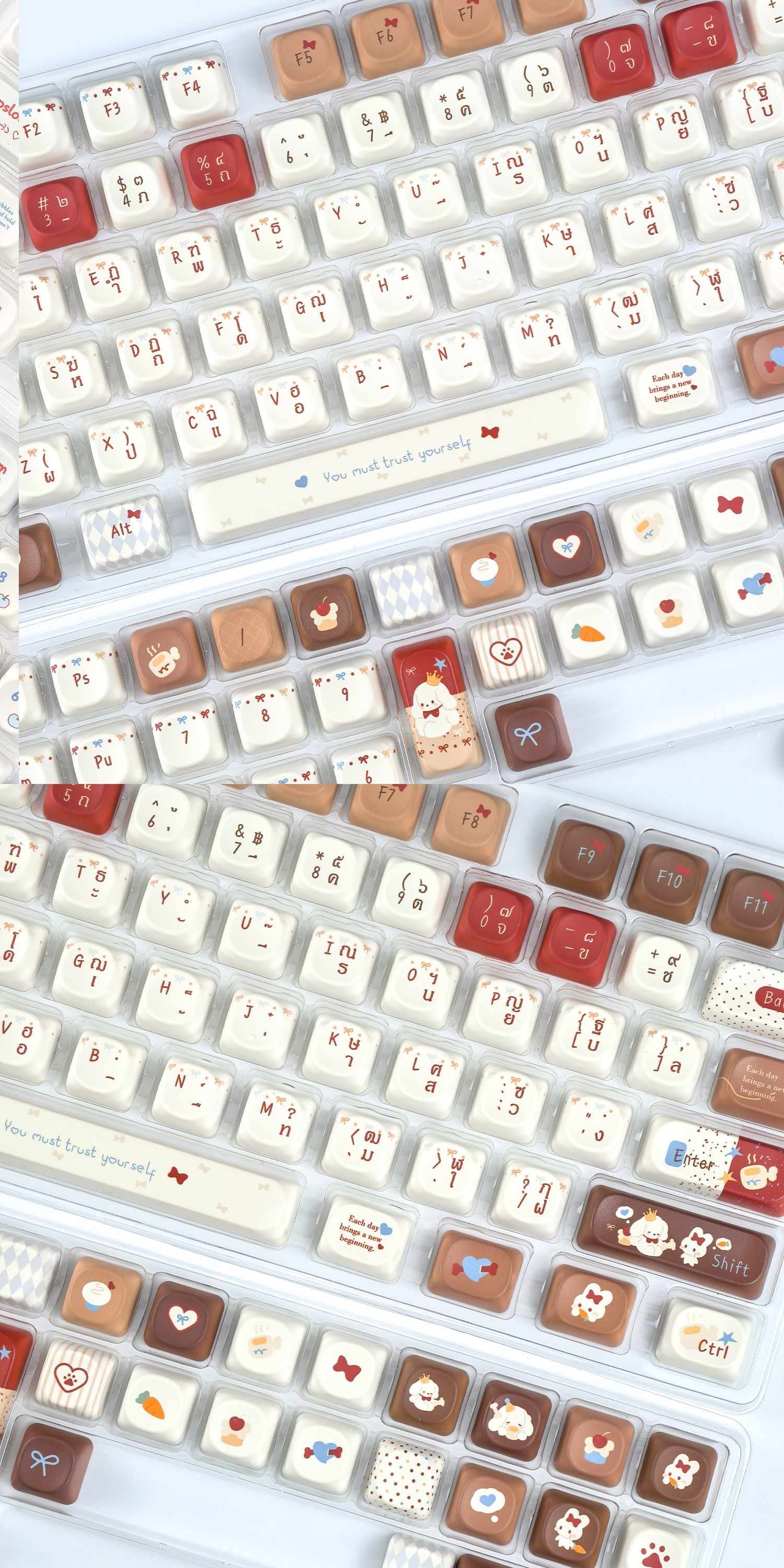 【คีย์แคปไทย】MAIMOOO Instant Noodle Keycap MOA Profile 120 คีย์ PBT Dye ...