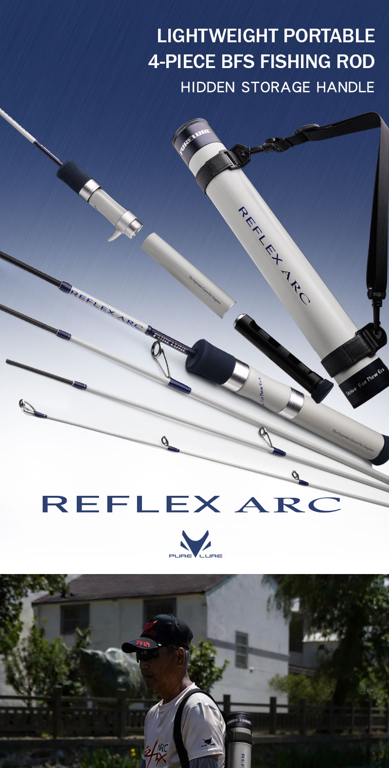 PURELURE REFLEX ARC Fishing Rod ขนาด 4FT/5FT จากวัสดุคาร์บอน Toray และ ...