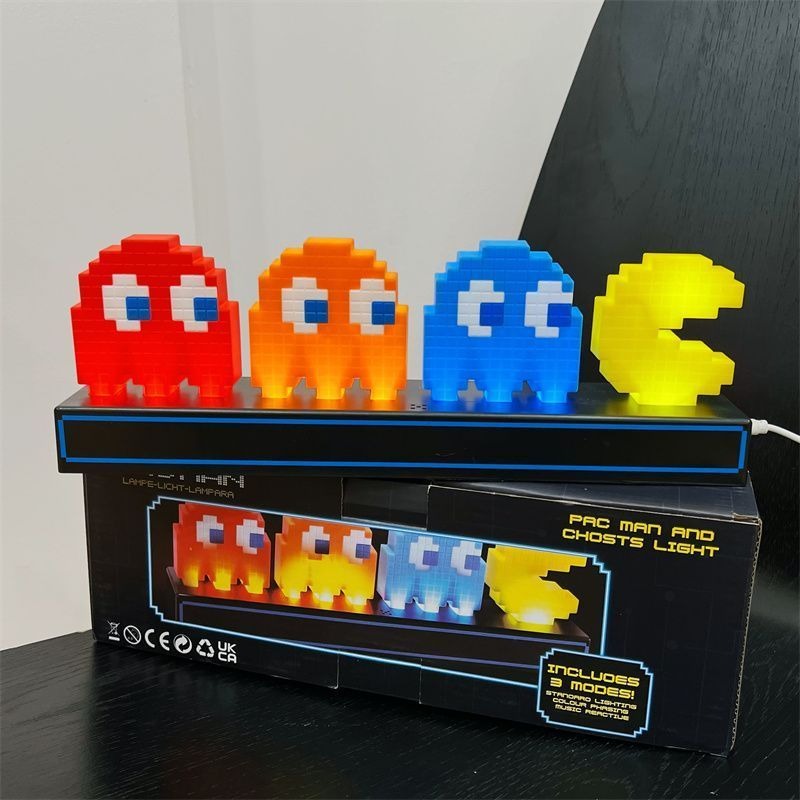 ⚡ พร้อมส่ง ไฟ LED PAC-MAN ไฟตกแต่งห้อง เสียงควบคุมได้ เปลี่ยนสีตามเสียง ...