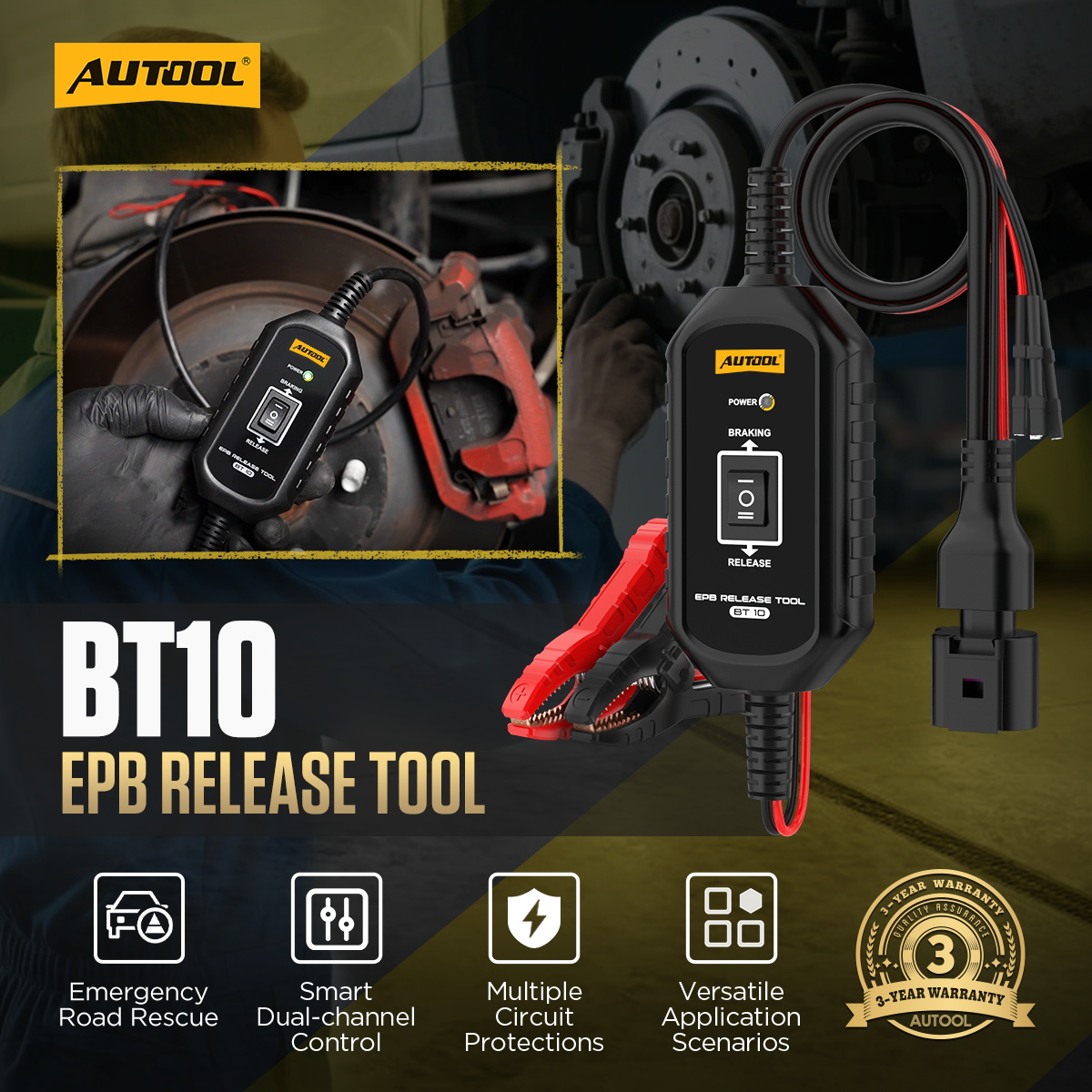 【ส่งไว】AUTOOL BT10 เครื่องมือปลดล็อกเบรกมือไฟฟ้า EPB เครื่องมือปล่อย ...