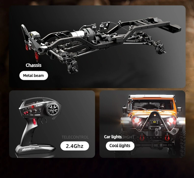 HB ของเล่น 1/10 RC Crawler R1011-R1016 4WD Off-Road รถบรรทุก 550 ...