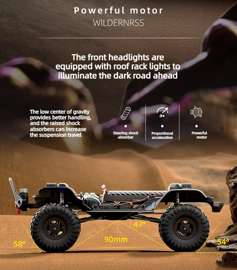 HB ของเล่น 1/10 RC Crawler R1011-R1016 4WD Off-Road รถบรรทุก 550 ...