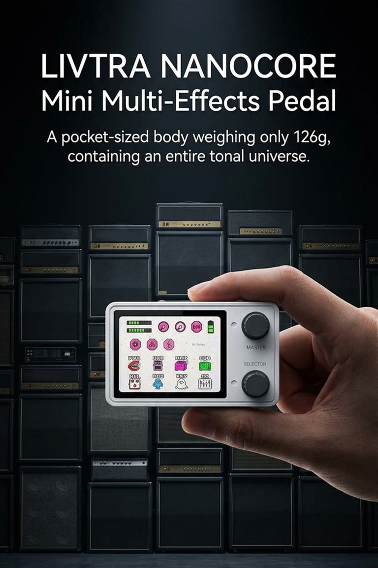 LIVTRA NANOCORE กระเป๋ากีตาร์ Multi Effects เหยียบ 2.4 นิ้วหน้าจอสี ...