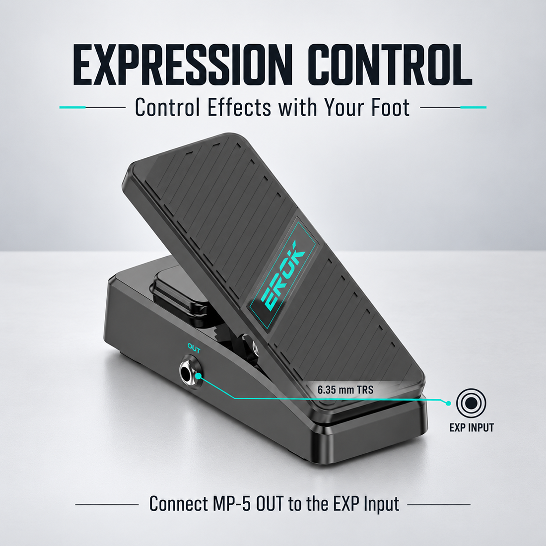 EROK MP-5 2-in-1 Passive Volume & Expression Pedal, No Power Required ...