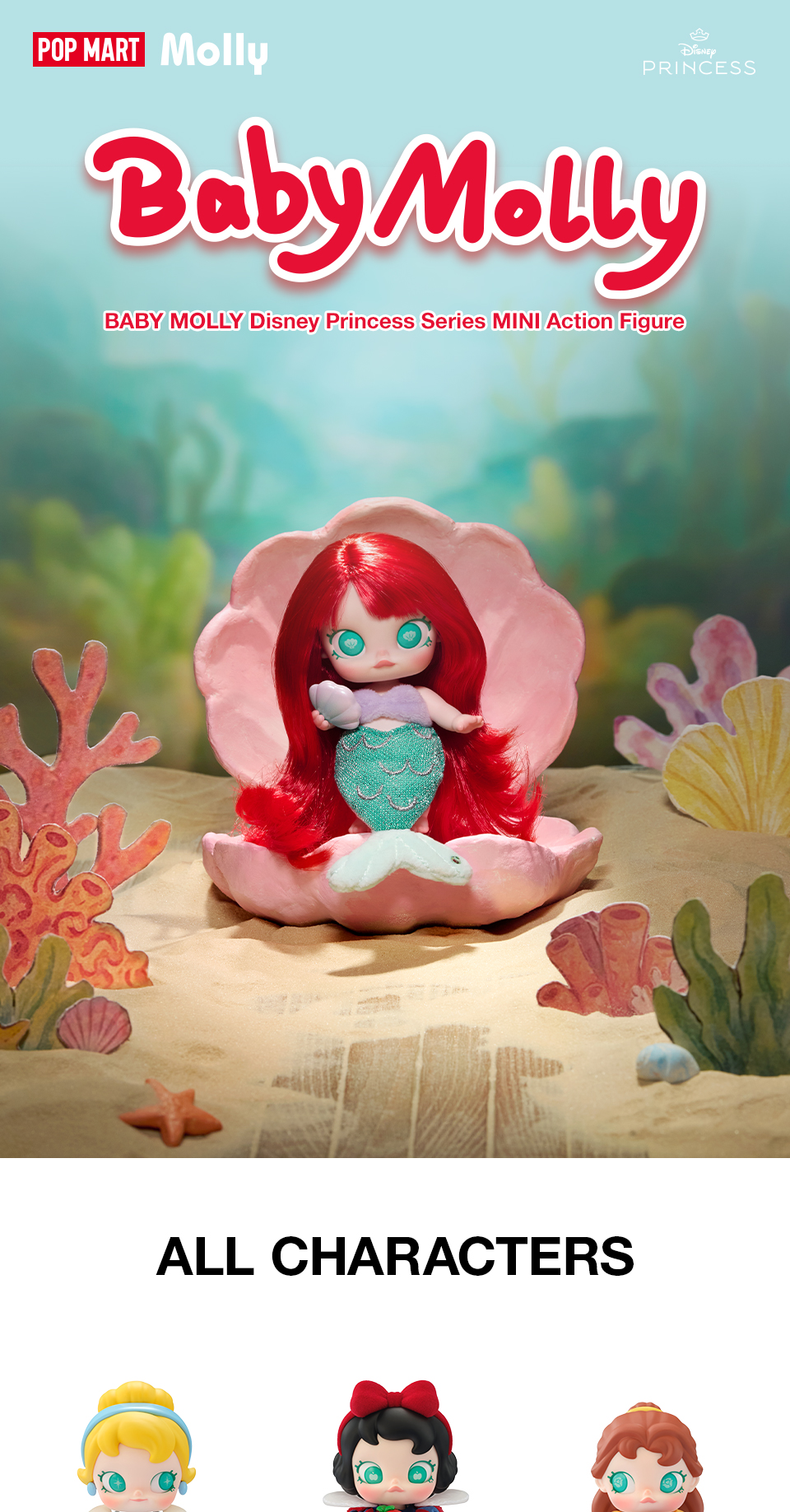 POP MART BABY MOLLY Disney Princess Series MINI Action Figure | Shopee ...