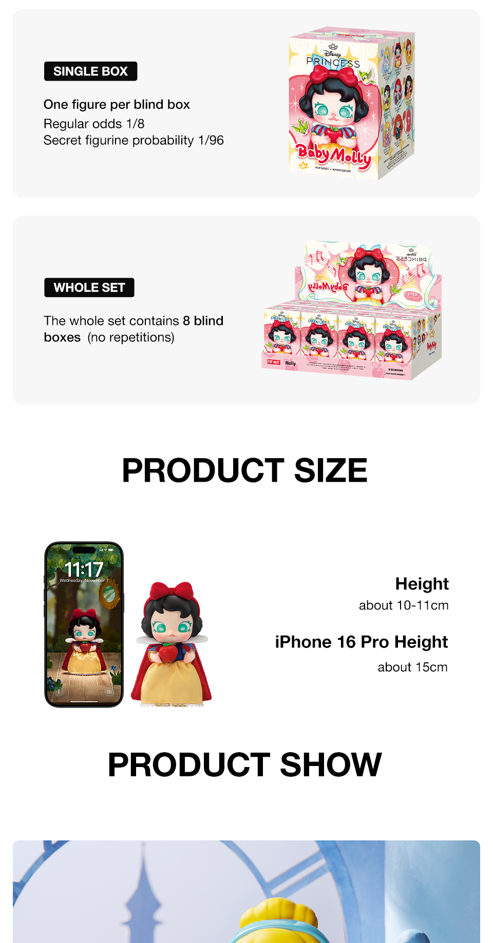 POP MART BABY MOLLY Disney Princess Series MINI Action Figure | Shopee ...