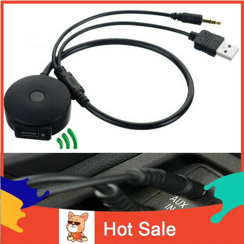 Car Bluetooth Audio 3.5Mm AUX USB Music Adapter Cable for BMW and Mini