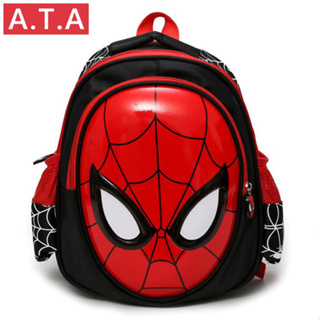 A.t.a ใหม่ กระเป๋าเป้สะพายหลัง ลายการ์ตูนอนิเมะ Spiderman ขนาดใหญ่ สําหรับเด็กอนุบาล