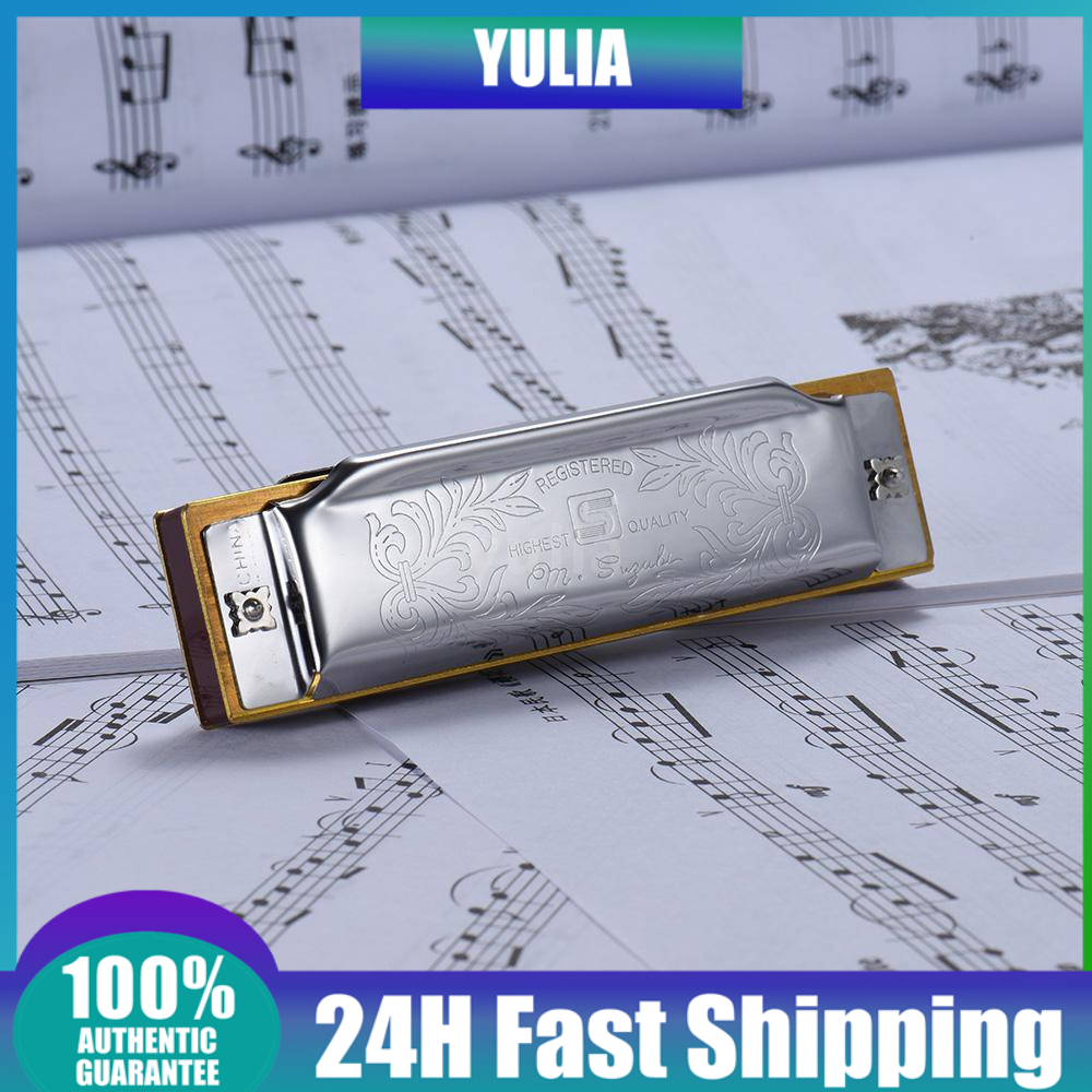 ภาพหน้าปกสินค้าSuzuki 1072-C Folkmaster Standard 10-Hole Diatonic Harmonica Key of C 20 Ton