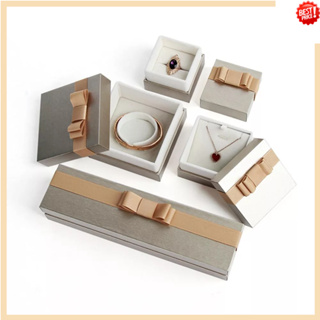 กล่องของขวัญ ประดับโบว์ สําหรับเก็บเครื่องประดับ สร้อยคอ สร้อยข้อมือ แหวน สร้อยข้อมือ