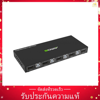 สวิตช์ควบคุม KVM HDMI2.0 4-in-1 KVM 4K HD 4 พอร์ต ซิงโครไนซ์ USB สีดํา