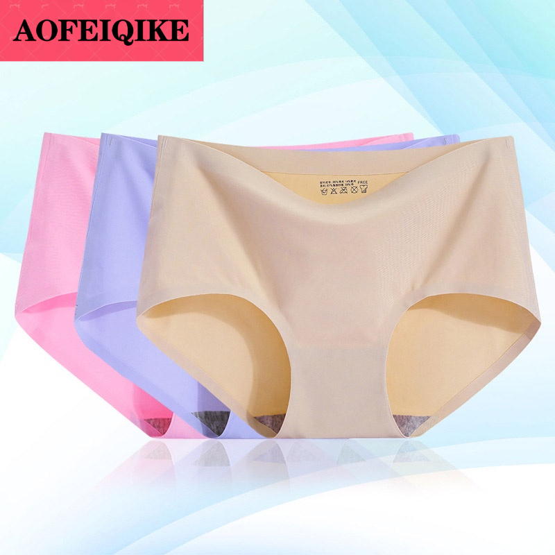 AOFEIQIKE Ice Silk panties Seamless panty Underwear for Girls One