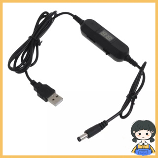 Bang สายเคเบิลแรงดันไฟฟ้า USB เป็น 1.5V 3V 4.5V 6V 8V 12V 5.5x2.1 มม. 130 ซม. พร้อมโวลต์มิเตอร์ LED สําหรับวิทยุ ไฟ พัดลม ของเล่น C