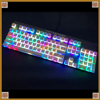 คีย์บอร์ด มีไฟ Backlit RGB 108 Keycaps ANSI