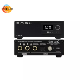 Smsl C100 USB MQA DAC AK4493S XMOS XU316 DSD512 32Bit 768KHZ CK-03 นาฬิกาออปติคอล โคแอกเชียล บลูทูธ ถอดรหัส พร้อมรีโมตคอนโทรล