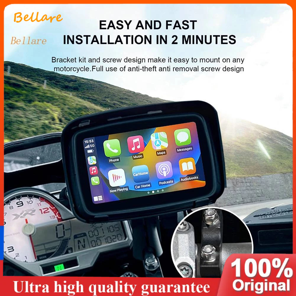 bel-เครื่องเล่น-gps-นําทาง-อินเตอร์เน็ต-แบบพกพา-กันน้ํา-รองรับ-android-auto