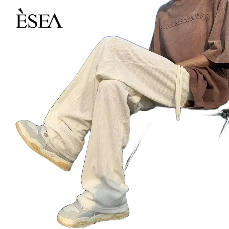 esea-กางเกงผู้ชายอินเทรนด์ฤดูร้อนและฤดูใบไม้ร่วงใหม่แฟชั่นระดับไฮเอนด์ตรงกางเกงผู้ชายบาง