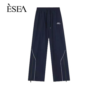 ESEA กางเกงขายาวผู้ชายทรงหลวมพิมพ์ลายลำลองเทรนด์แฟชั่นยอดนิยมกางเกงกีฬา