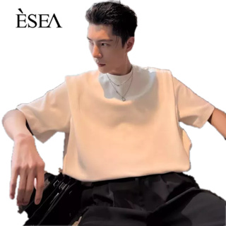 ESEA แขนสั้นผู้ชาย, การออกแบบเฉพาะความรู้สึกแนวโน้มแฟชั่น, ins สไตล์หลวมลําลองฤดูร้อนแขนสั้น
