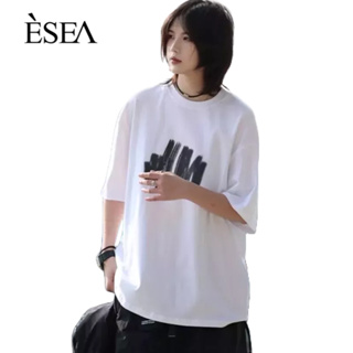 ESEA ผู้ชายเสื้อยืดใหม่มาตรฐานการพิมพ์ลำลองผู้ชายสั้น-แขนที่นิยมรอบคอแฟชั่นทุกวันเทรนด์สั้น-แ