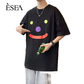 ESEA เสื้อยืดผู้ชาย เยาวชน ยอดนิยม ทุกการแข่งขัน หลวม ไม่เป็นทางการ คอกลม เสื้อยืดผู้ชาย แฟชั่น เทรนด์ เรียบง่าย มาตรฐาน ผู้ชาย แขนสั้น