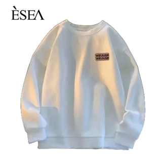 ESEA เสื้อสเวตเตอร์ผู้ชายสไตล์ยุโรปและอเมริกาฤดูใบไม้ร่วง 2023 ใหม่ทอดสตรีทแฟชั่นแบรนด์คอเสื้อคอเสื้อแฟชั่นยอดนิยมของผู้ชาย