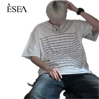 ESEA ผู้ชายเสื้อยืด,วรรณกรรมถนนสูงและศิลปะ,ใหม่ทั้งหมด-การแข่งขันผู้ชายเสื้อยืด,อารมณ์อินเทรนด์,แฟชั่นหลวม,แขนสั้น