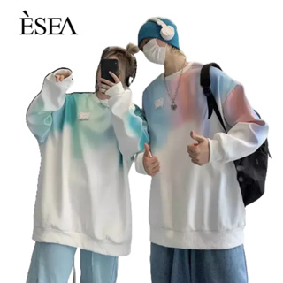 ESEA เสื้อสเวตเตอร์ผู้ชาย: เยาวชนใหม่, เรียบง่าย, ฤดูใบไม้ผลิและฤดูใบไม้ร่วงมัดย้อม, แฟชั่นวรรณกรรมประจําวัน, เสื้อสเวตเตอร์ลําลองผู้ชายคอกลม