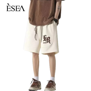 ESEA กางเกงขาสั้นผู้ชายแฟชั่นอเนกประสงค์พิมพ์หลวมกีฬาสบาย ๆ สบายสบายอเนกประสงค์แฟชั่นพิมพ์กางเกงขาสั้นผู้ชาย