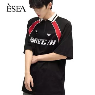 ESEA เสื้อยืดผู้ชายใหม่ลำลองผู้ชาย POLO เสื้อเชิ้ตแฟชั่นเทรนด์เรียบง่ายทุกวันหลวมแขนสั้น
