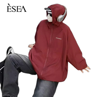 ESEA แจ็คเก็ตผู้ชายอินมาตรฐานอินเทรนด์แฟชั่นหลวมลำลองผู้ชายญี่ปุ่นแนวโน้มใหม่เสื้อกันลม