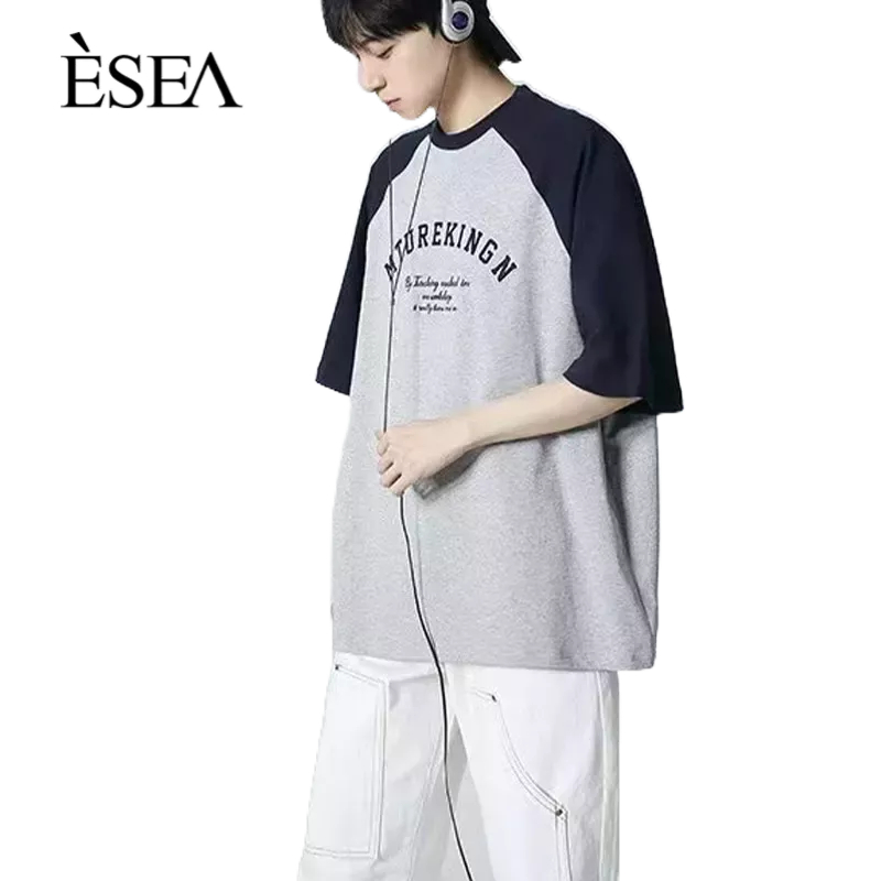 esea-เสื้อยืดผู้ชายแฟชั่นคอกลมลำลองผู้ชายเสื้อยืดยอดนิยมวรรณกรรมแขนสั้น