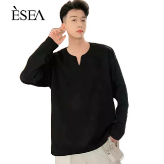 ESEA เสื้อสเวตเตอร์ผู้ชายรุ่นเกาหลีออกแบบความรู้สึกย้อนยุคถนน 2023 ใหม่ V-คอแฟชั่นแฟชั่นยอดนิยมธุรกิจลําลองผู้ชายเสื้อสเวตเตอร์แขนยาว