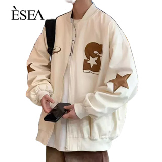 ESEA เสื้อโค้ทผู้ชายแบรนด์อินเทรนด์ฤดูใบไม้ผลิและฤดูใบไม้ร่วงแฟชั่นสไตล์ยุโรปและอเมริกา INS สไตล์พิมพ์บาง ๆ เสื้อโค้ทผู้ชายยอดนิยม