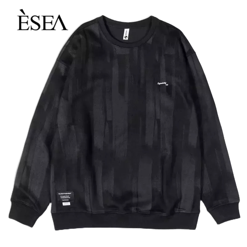 esea-เสื้อสเวตเตอร์ผู้ชายฤดูใบไม้ผลิและฤดูใบไม้ร่วง-ins-สไตล์หนังกลับแฟชั่นแบรนด์ใหม่พิมพ์แฟชั่นแฟชั่นเสื้อสเวตเตอร์ผู้ชาย