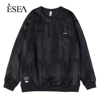 ESEA เสื้อสเวตเตอร์ผู้ชายฤดูใบไม้ผลิและฤดูใบไม้ร่วง INS สไตล์หนังกลับแฟชั่นแบรนด์ใหม่พิมพ์แฟชั่นแฟชั่นเสื้อสเวตเตอร์ผู้ชาย