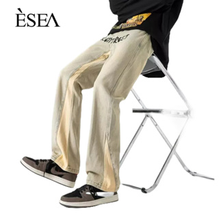 ESEA กางเกงขายาวผู้ชาย หลากหลาย แฟชั่นซักง่าย ตรงเข้า กางเกงยีนส์ผู้ชายอินเทรนด์